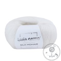 LANA GATTO Silk Mohair biela káva 6039